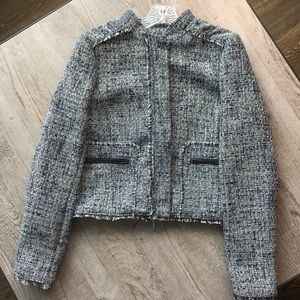 banana republic tweed like blazer